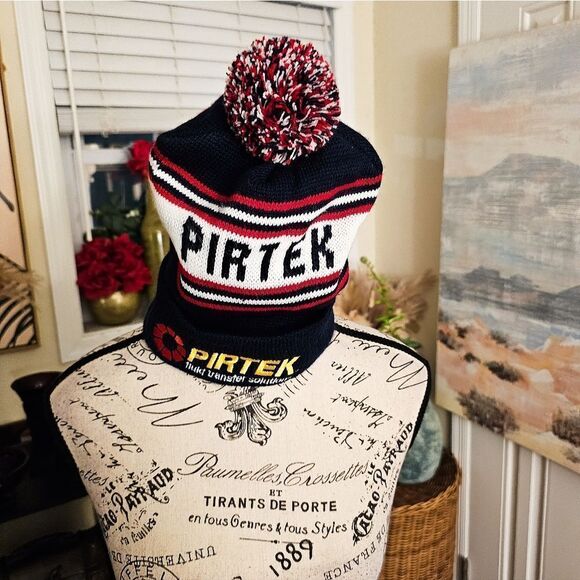 New VTG Pirtek Unisex Pom Embroidered Camp America Beaine Hat. - Picture 2 of 15